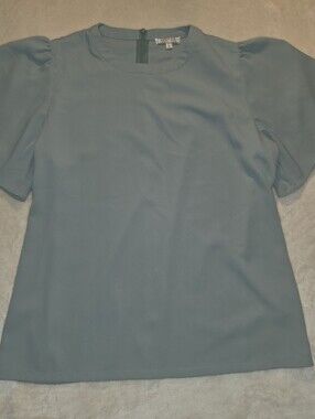 Darling Sky Blue Puff Sleeve Blouse